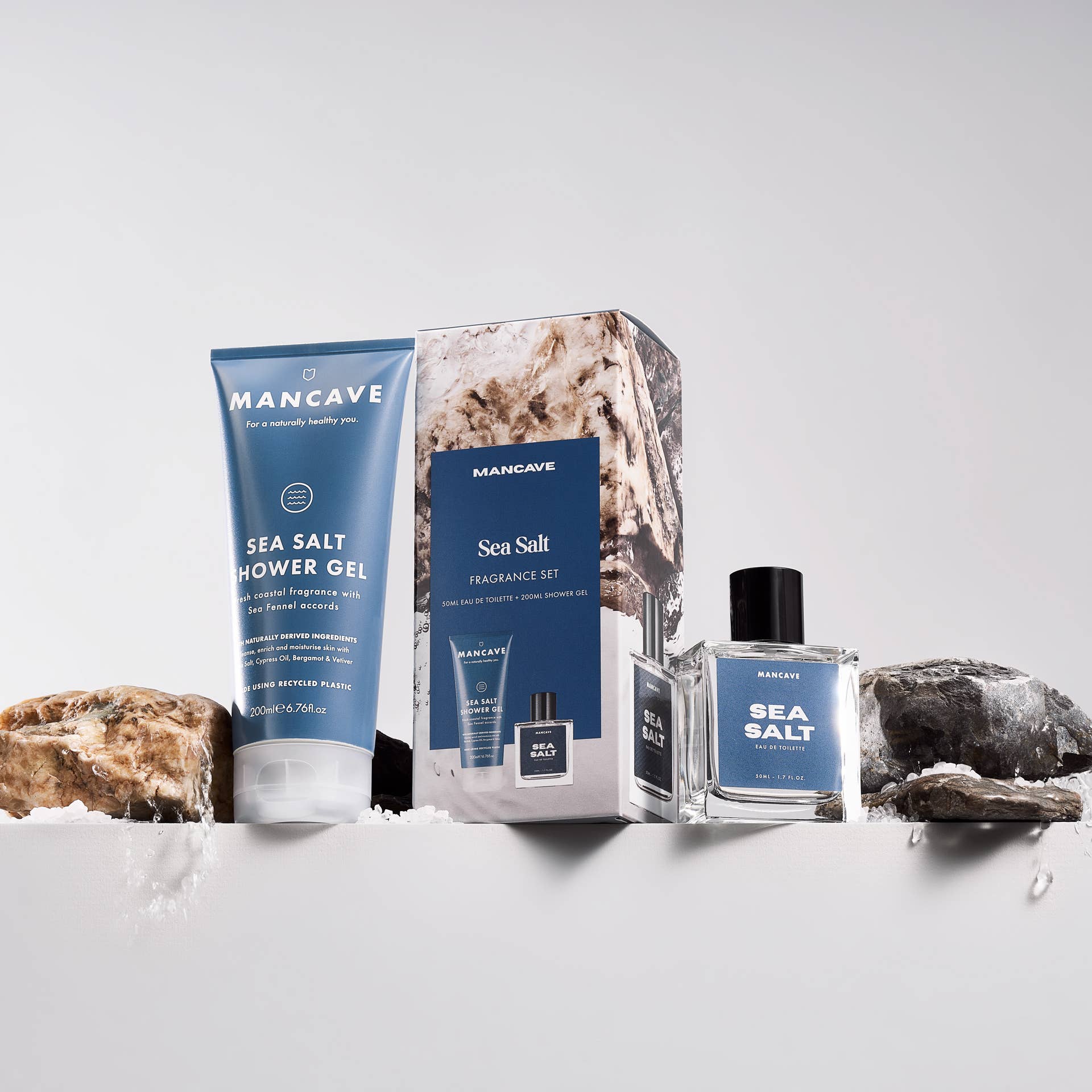 ManCave Sea Salt Shower Gel + Fragrance Set - 2pc