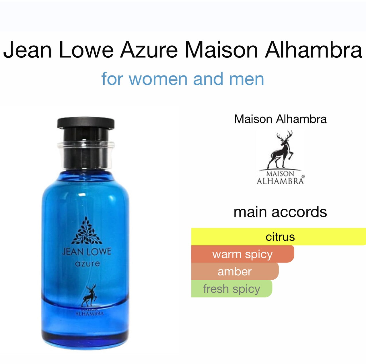 Maison Alhambra Jean Lowe Azure Eau De Parfum 100ml