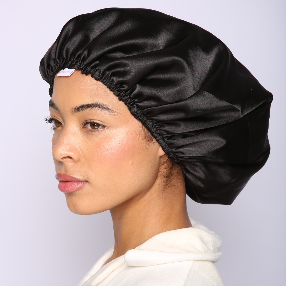 O So Curly Reversible Satin Bonnet - Black