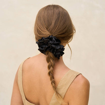 Kitsch Ruffle Scrunchie - Black