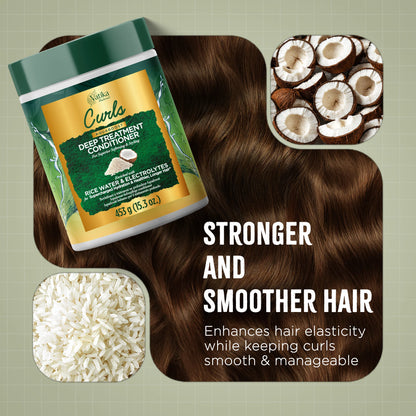 Dabur Vatika Naturals Curls Aquaboost Deep Treatment Conditioner 453g