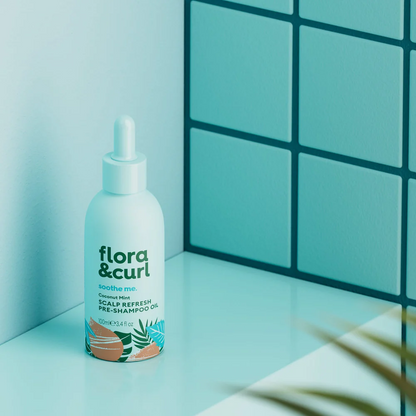 Flora &amp; Curl Coconut Mint Scalp Refresh Pre-Shampoo Oil 100ml