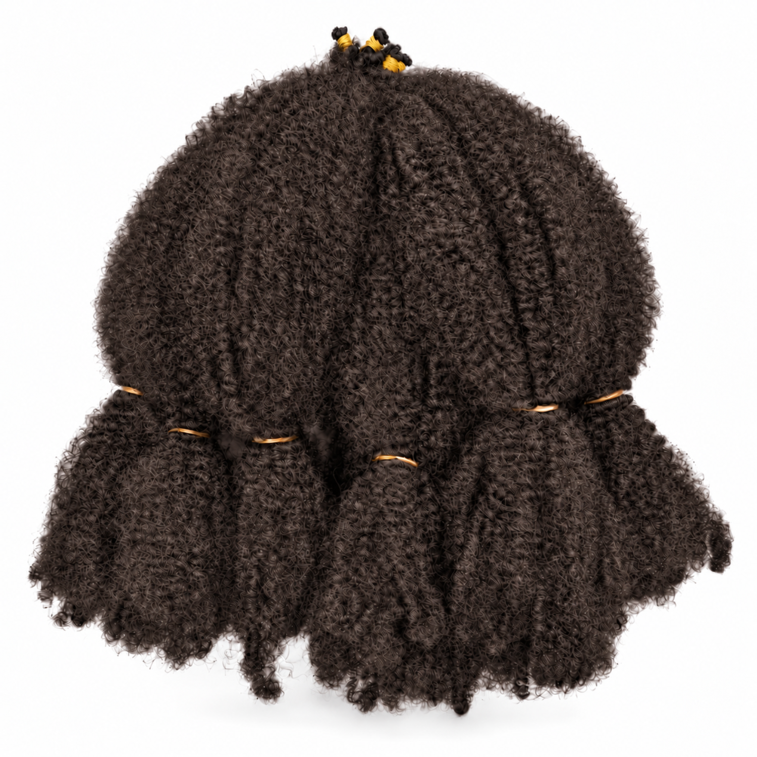 Aftress The Original Afro Kinky Bulk Braiding Hair 24" in Colour 4 Medium Brown, with a rich brown shade and dense Afro kinky curls for textured braiding and protective styles.