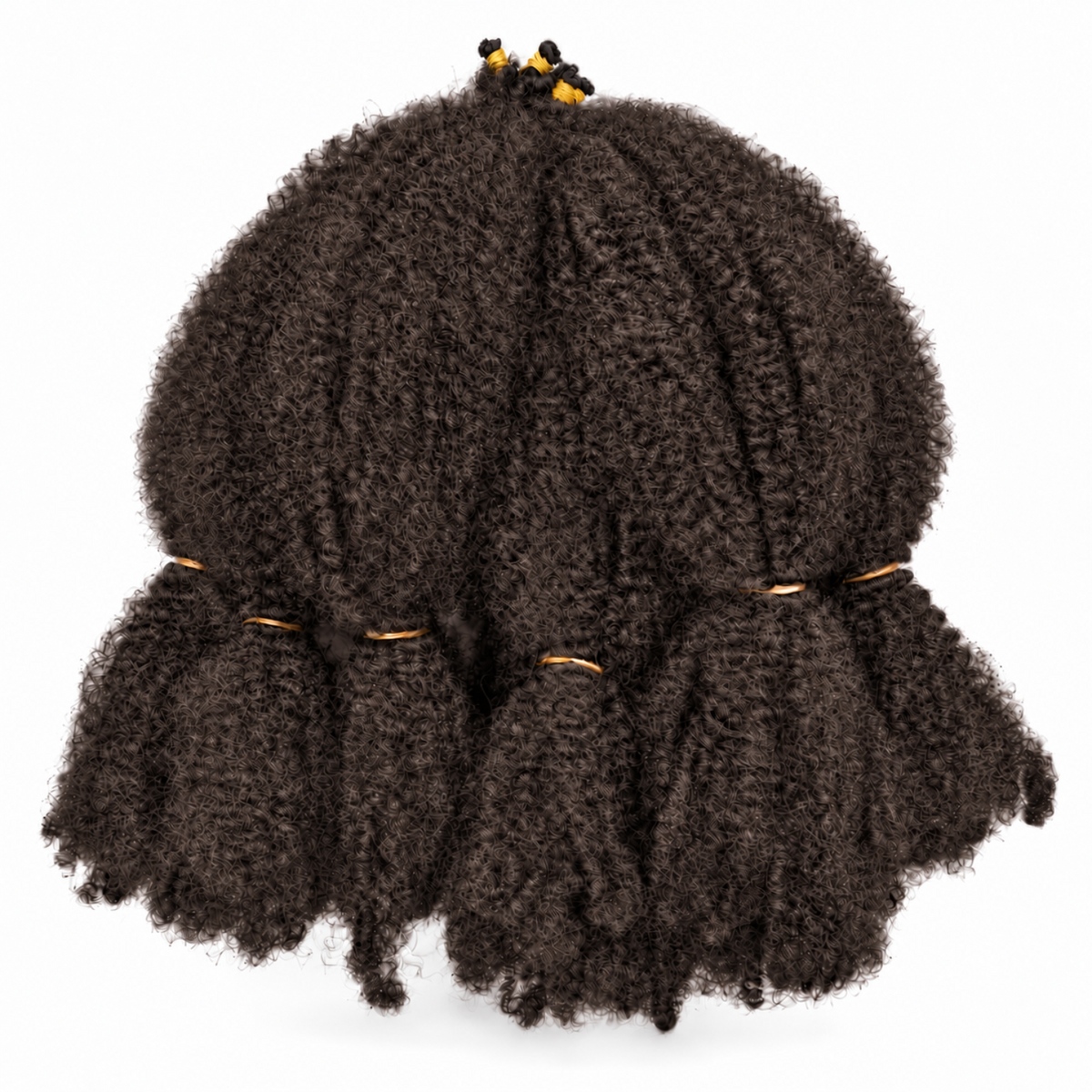 Aftress The Original Afro Kinky Bulk Braiding Hair 24" in Colour 4 Medium Brown, with a rich brown shade and dense Afro kinky curls for textured braiding and protective styles.