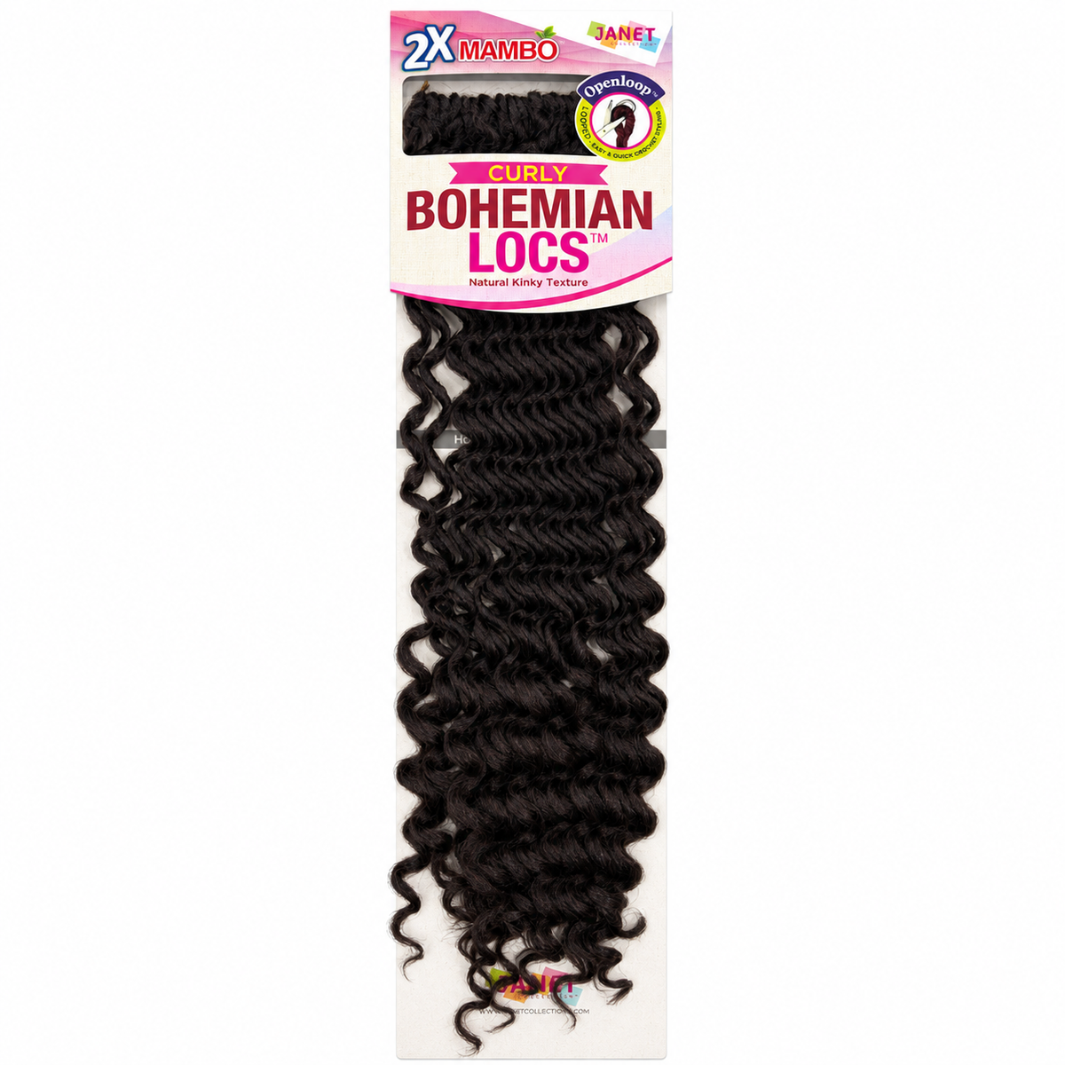 Janet Collection 2X Mambo Curly Bohemian Locs 18"