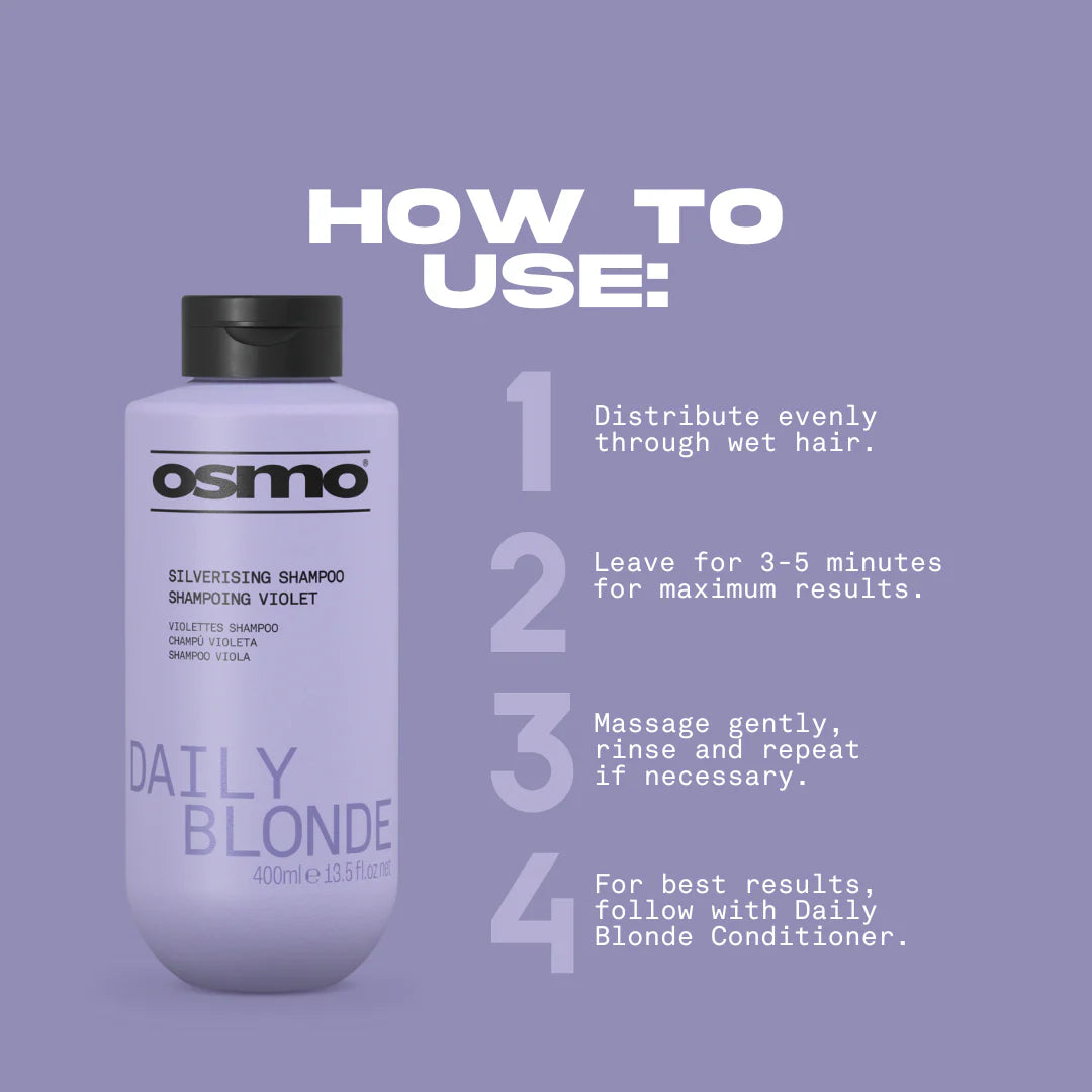 Osmo Daily Blonde Silverising Shampoo For Blonde & Grey Tones
