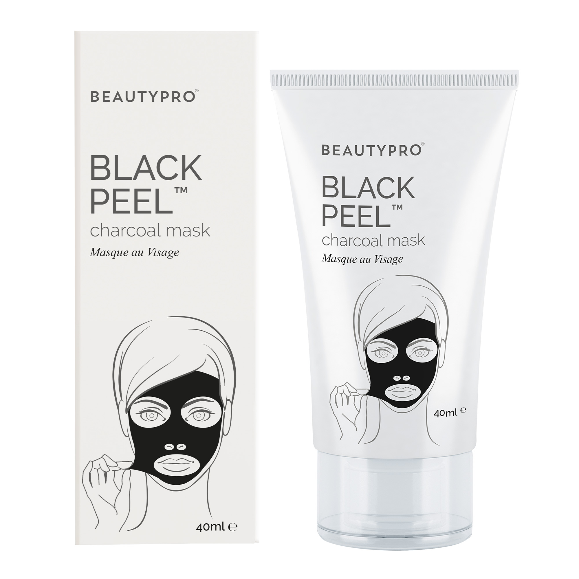 BeautyPro Black Peel Active Charcoal Mask 40ml Tube