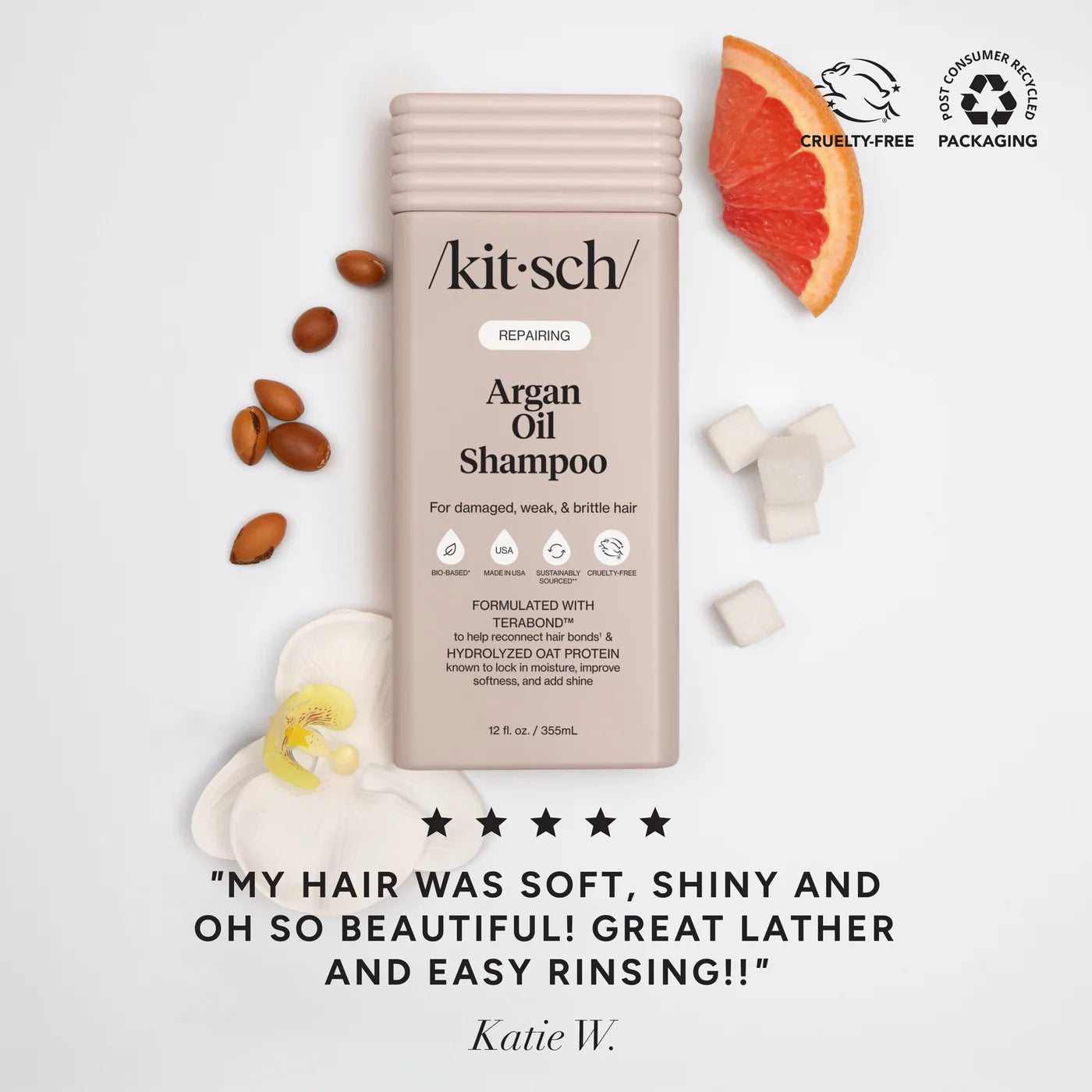 Kitsch Repairing Argan Oil Shampoo & Conditioner Bottle Duo - 2pc