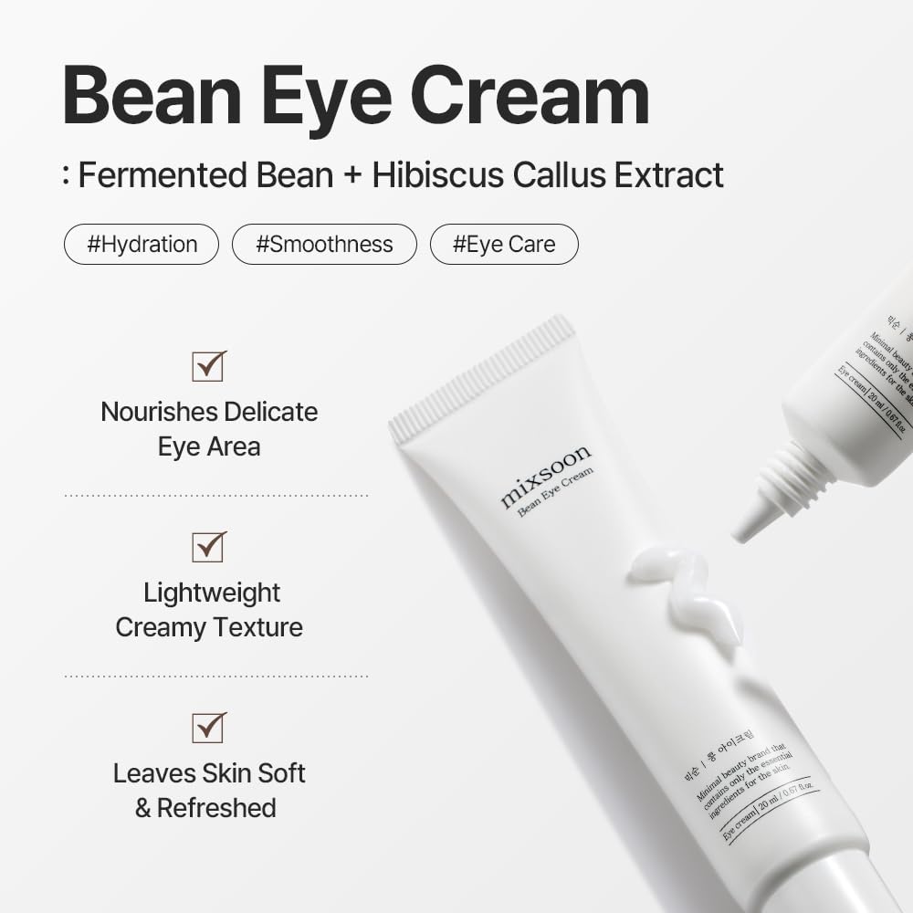 mixsoon bean eye cream key ingredients and benefits