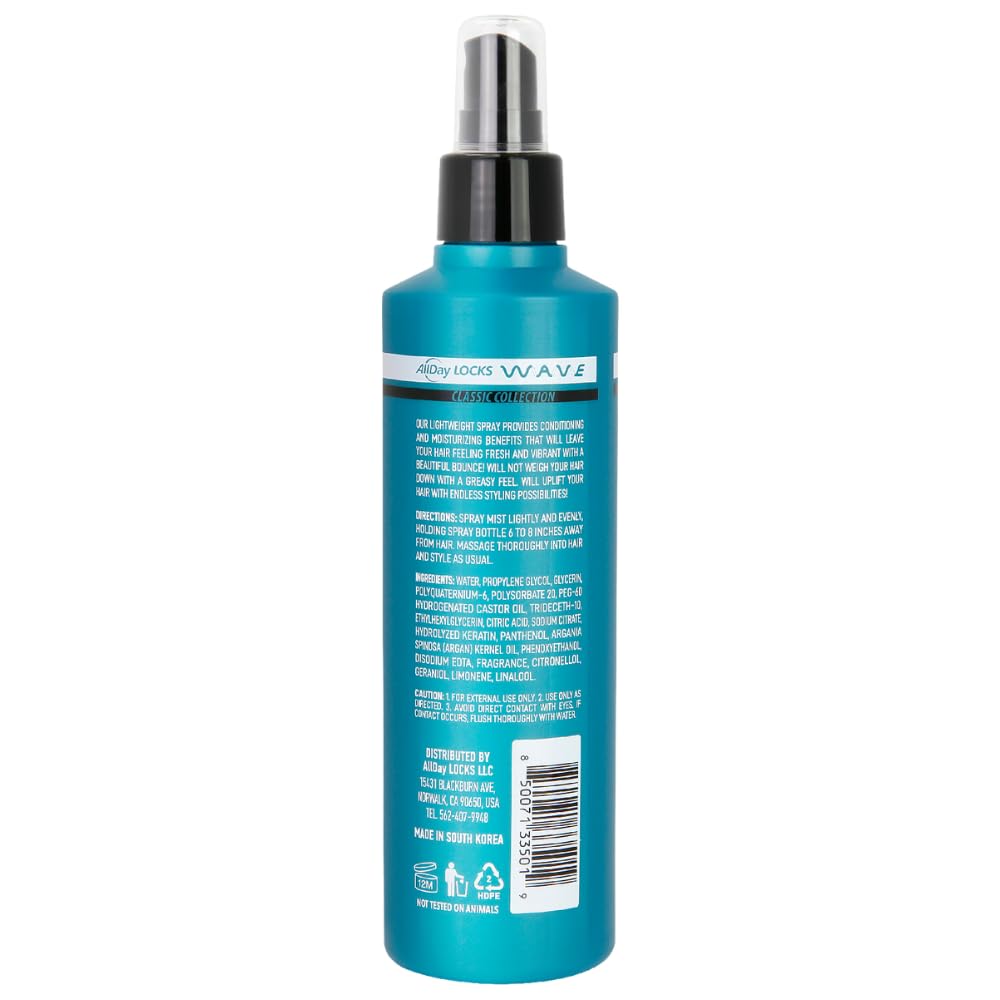 AllDay Locks Classic Collection Wave Moisturizing Finishing Hair Mist 7.7oz