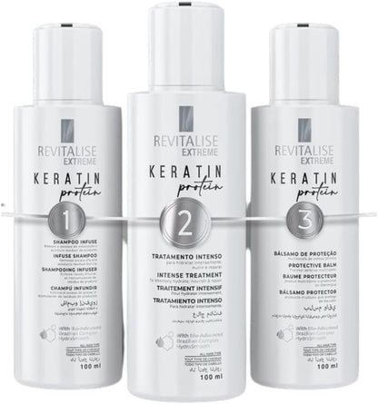 Revitalise Extreme Keratin Smooth Protein Kit (3 x 100ml)