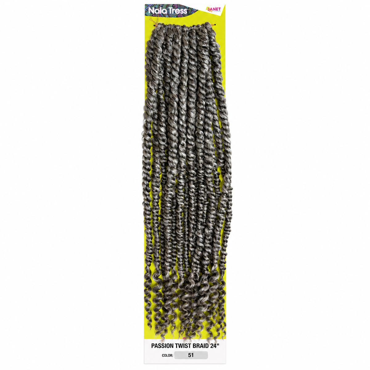 Janet Collection Passion Twist 24"  in colour 51 Grey Blend
