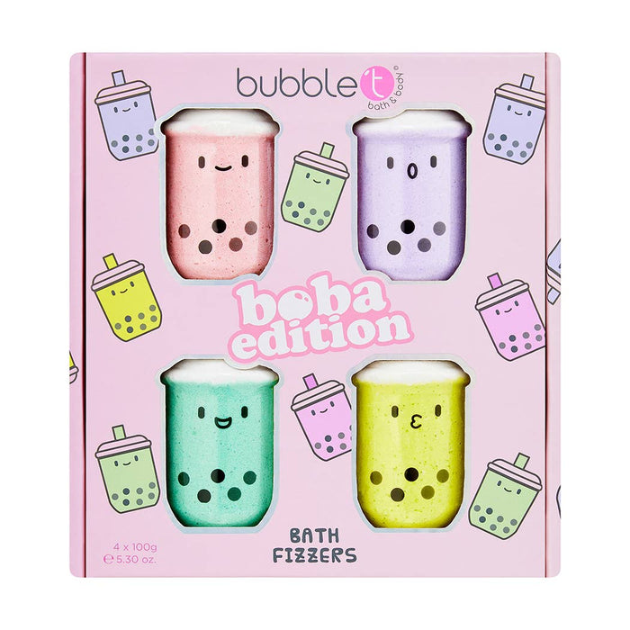 Bubble T Bubble Tea Bath Bomb Gift Set - Boba Edition (4 x 100g)