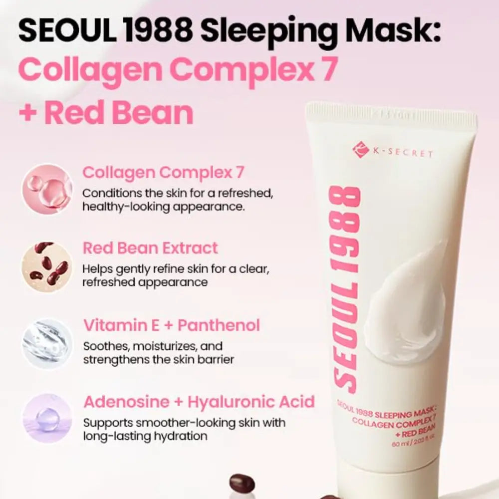 K-SECRET SEOUL 1988 Sleeping Mask Collagen Complex 7 + Red Bean 60ml
