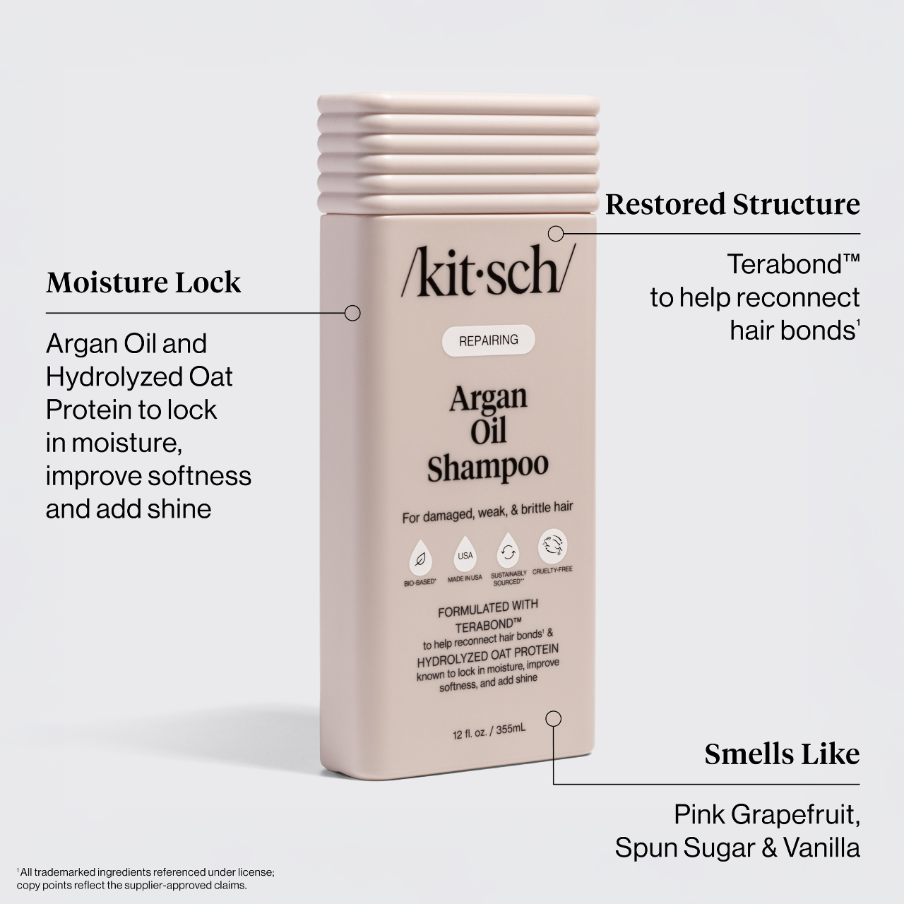 Kitsch Repairing Argan Oil Bottle Shampoo 12oz