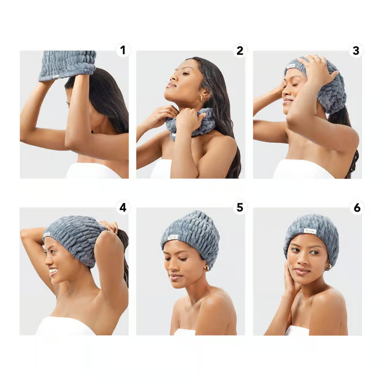 Kitsch Extra Wide Spa Headband Misty Blue — Kiyo Beauty