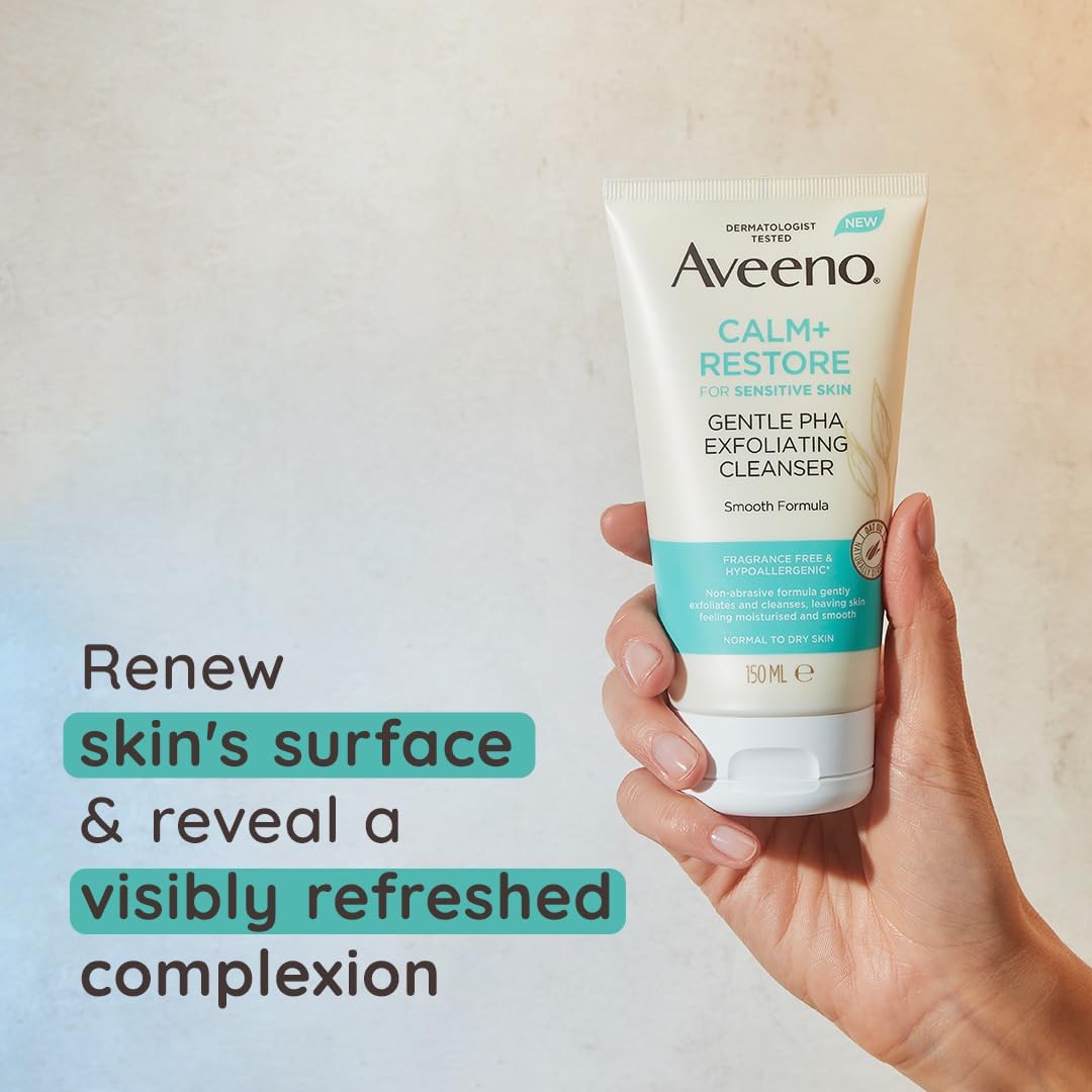 Aveeno Calm+Restore Gentle PHA Exfoliating Cleanser 150ml
