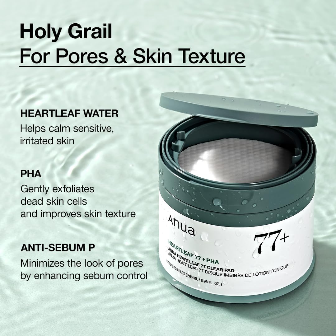 Anua Heartleaf 77% + PHA Clear Toner Pad