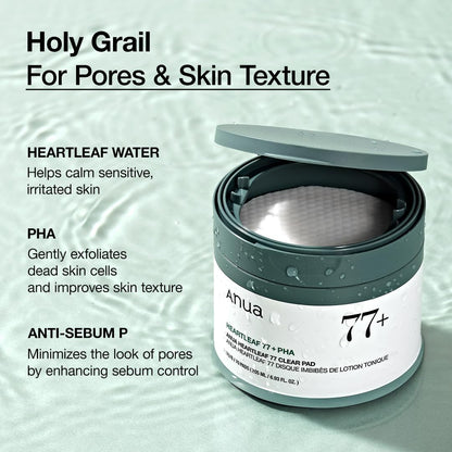 Anua Heartleaf 77% + PHA Clear Toner Pad