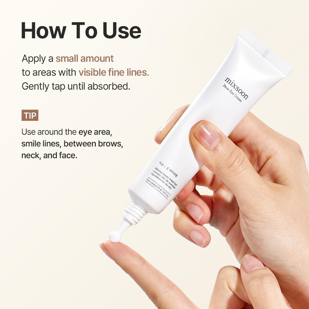 mixsoon bean eye cream how to use, instructions for use