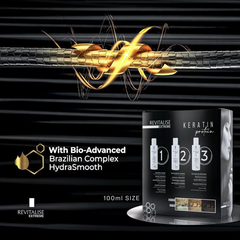 Revitalise Extreme Keratin Smooth Protein Kit (3 x 100ml)
