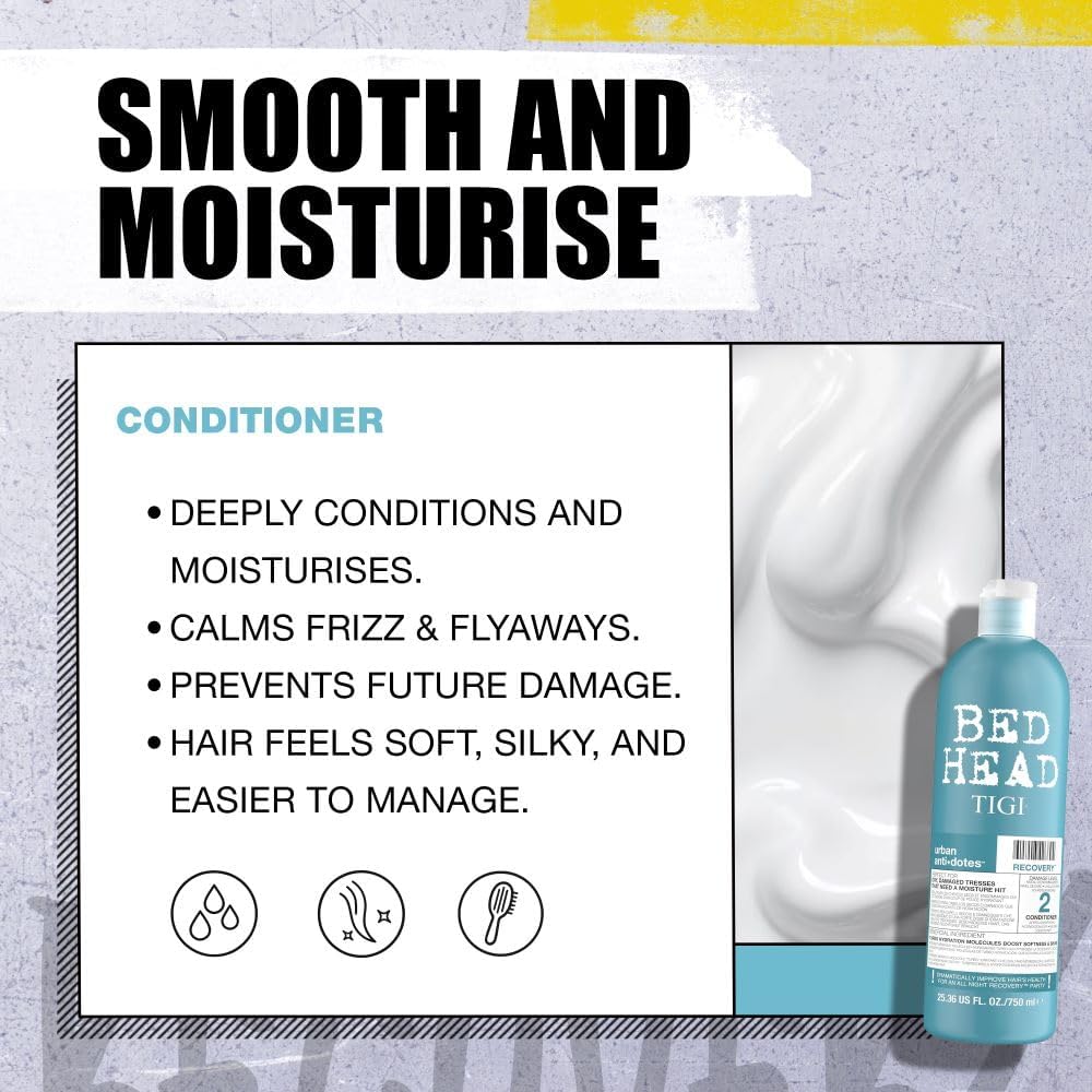 Bed Head by TIGI Recovery Shampoo & Conditioner Set (2x750ml)