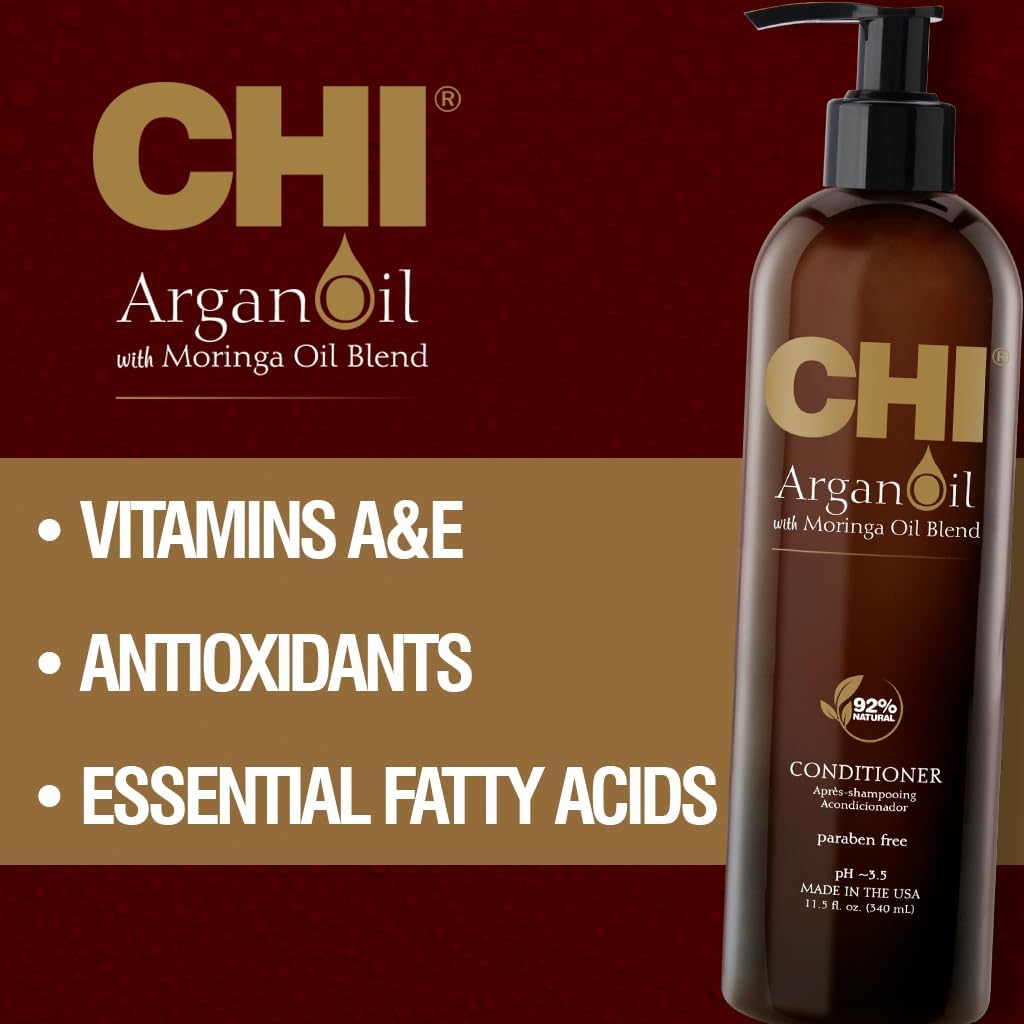 CHI Argan Oil Plus Moringa Oil Conditioner - Paraben Free 340ml