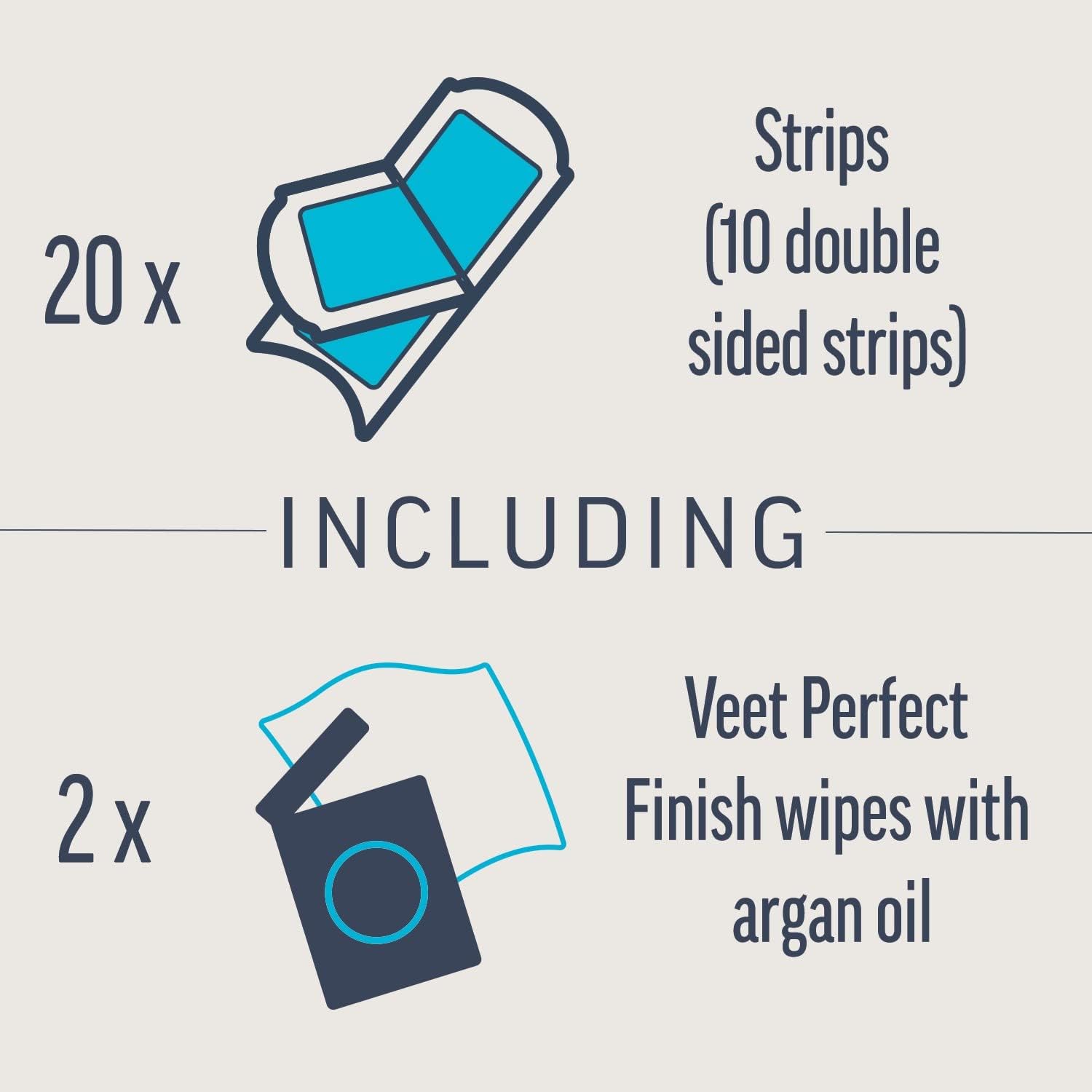 Veet Expert Wax Strips Sensitive Skin For Legs And Body (20pc)