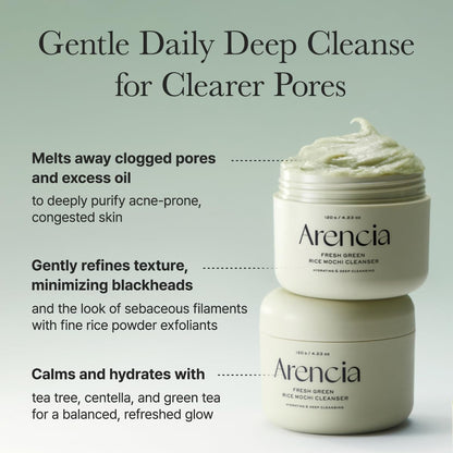 Arencia Fresh Green Rice Mochi Cleanser 120g