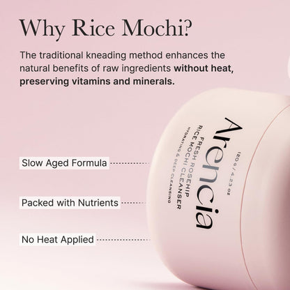 Arencia Fresh Rosehip Mochi Cleanser 120g