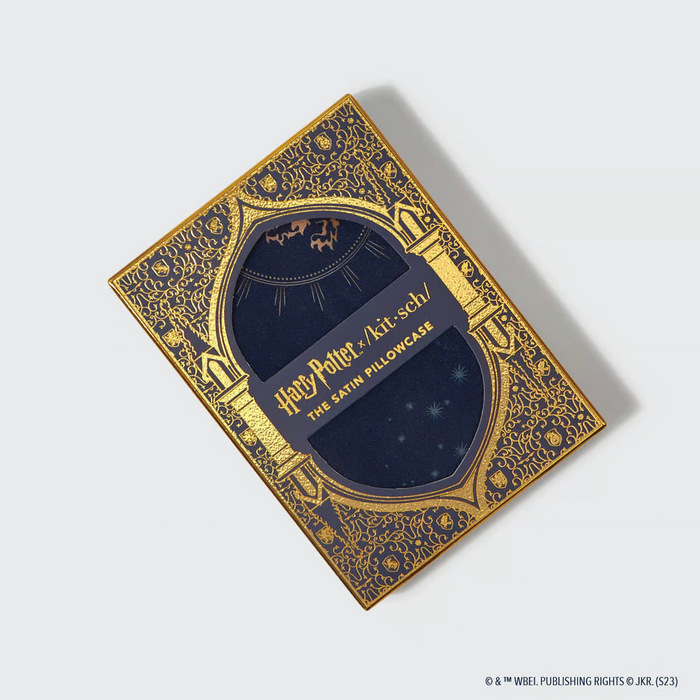 Kitsch x Harry Potter Satin Pillowcase - Midnight at Hogwarts (Blue)