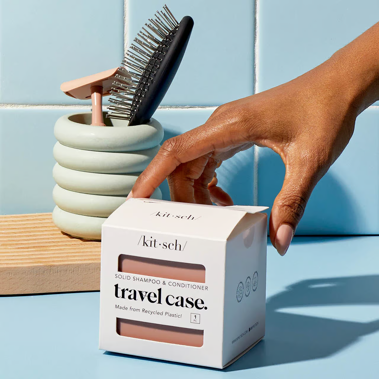 Kitsch 2-Compartment Travel Case - Terracotta