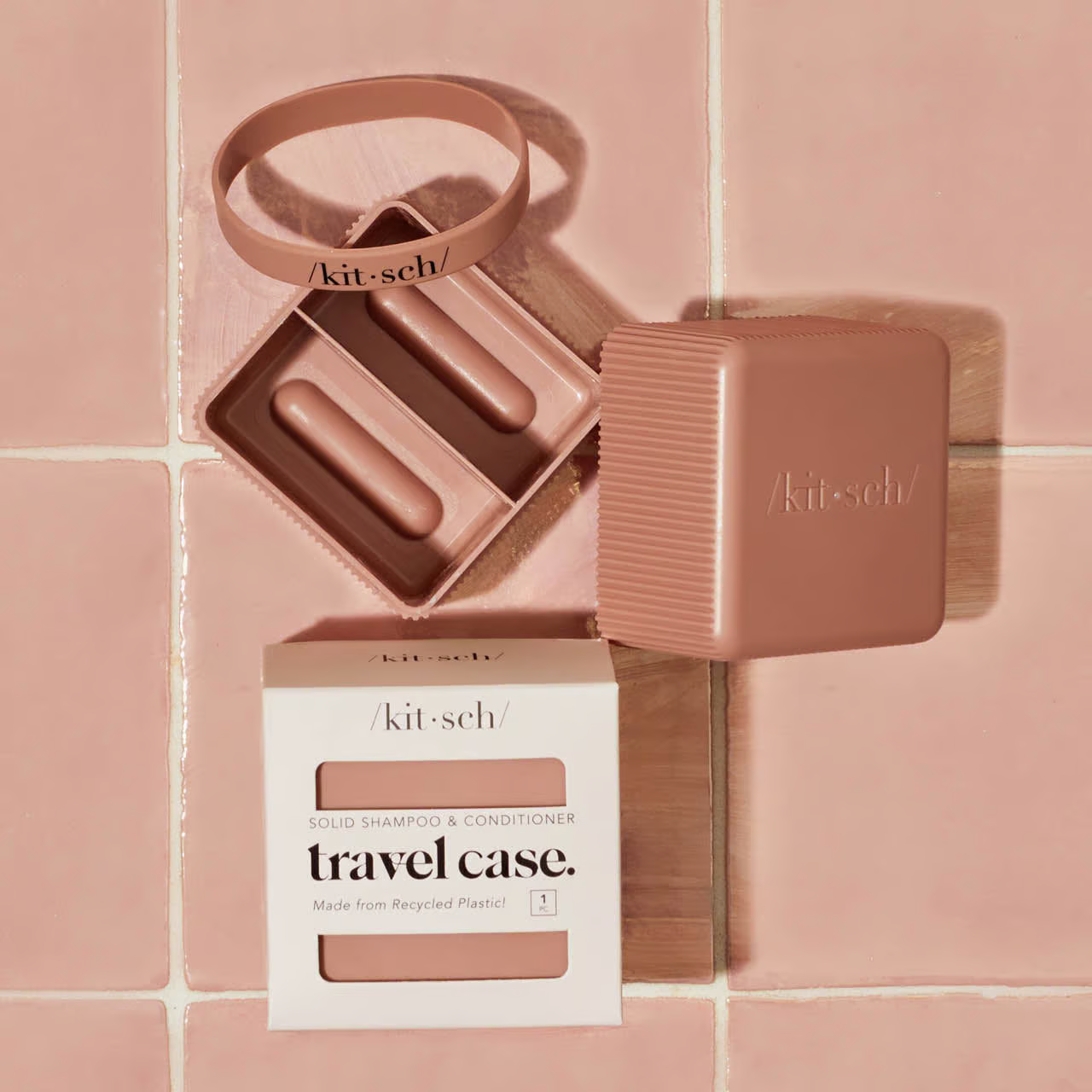 Kitsch 2-Compartment Travel Case - Terracotta