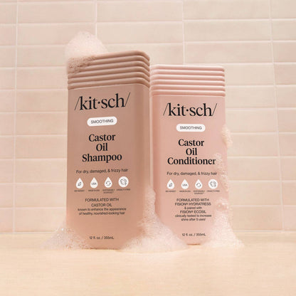 Kitsch Smoothing Castor Oil Shampoo &amp; Conditioner Bottle Duo - 2pc