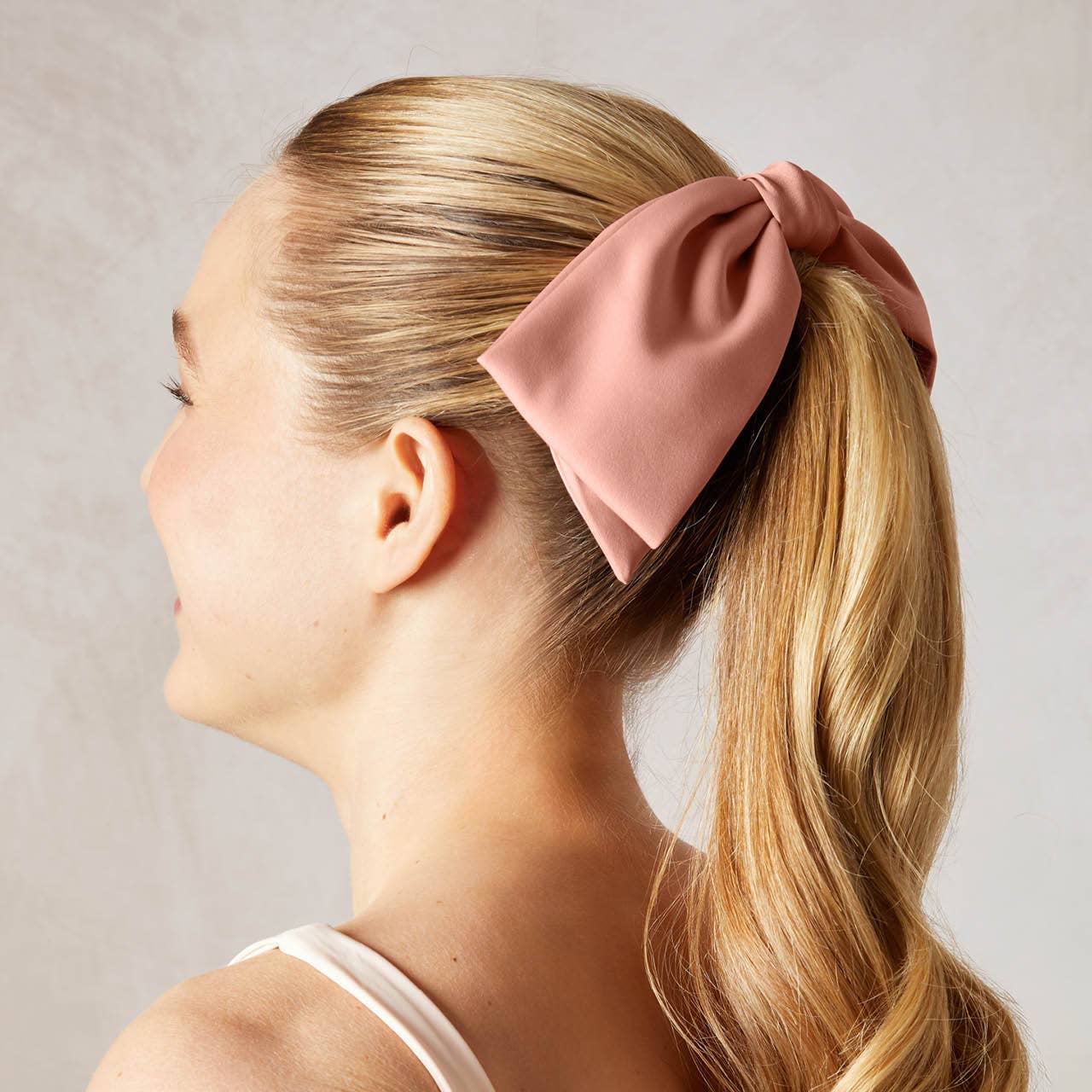 Kitsch Recycled Fabric Bow Hair Clip - Rosewood