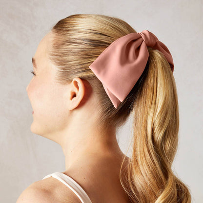 Kitsch Recycled Fabric Bow Hair Clip - Rosewood