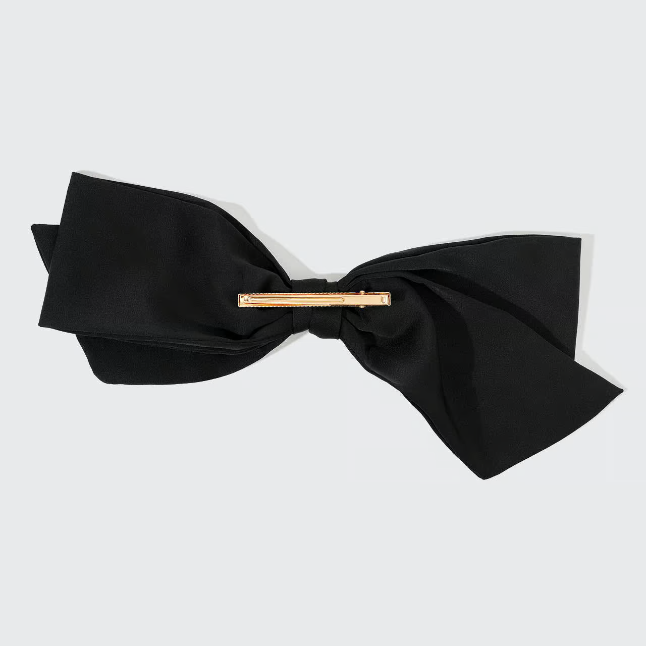 Kitsch Recycled Fabric Bow Hair Clip 1pc- Black