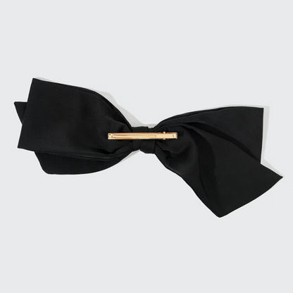 Kitsch Recycled Fabric Bow Hair Clip 1pc- Black