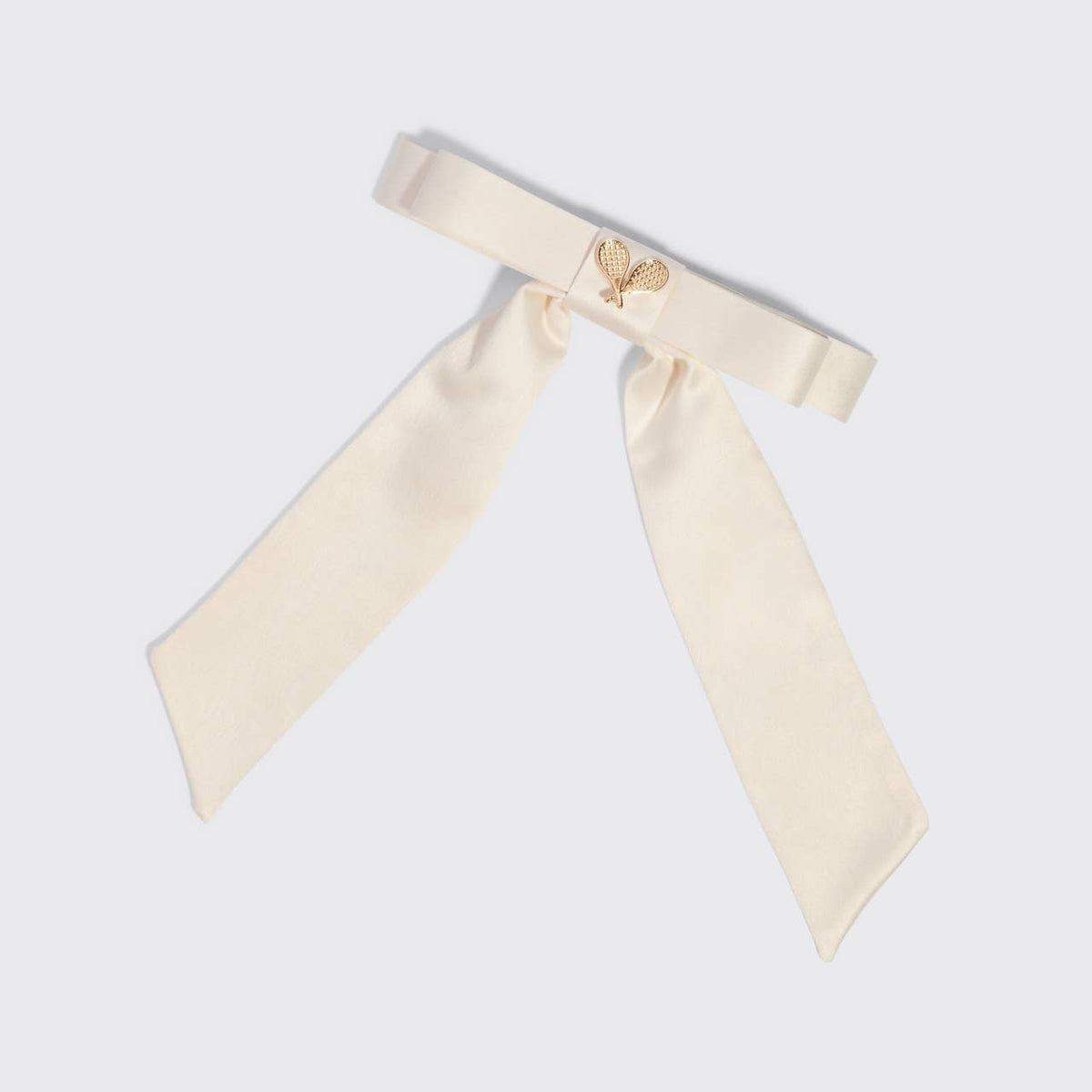 Kitsch Satin Bow Hair Clip - Cream