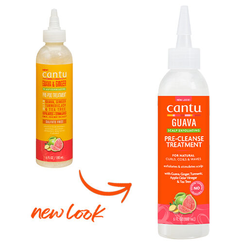 Cantu Guava Scalp Exfoliating Pre-Cleanse Treatment For Natural Curls, Coils & Waves 6oz