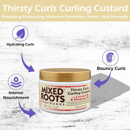 Mixed Roots Thirsty Curls Curling Custard 355ml