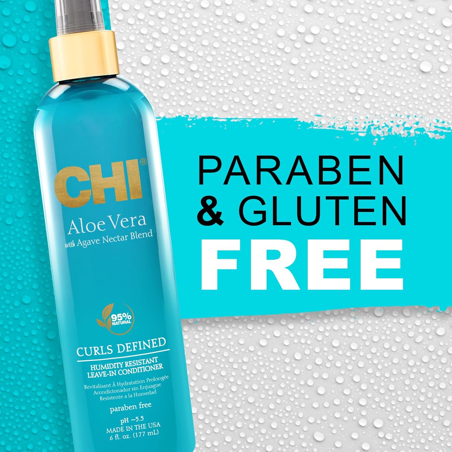 CHI Aloe Vera Curls Defined Humidity Resistant Leave-in Conditioner 177ml