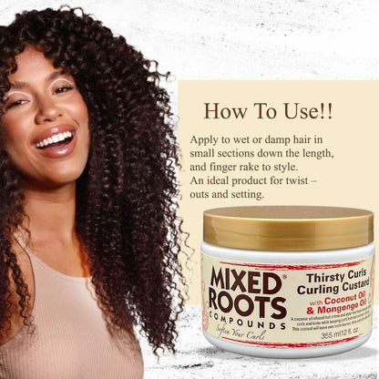 Mixed Roots Thirsty Curls Curling Custard 355ml