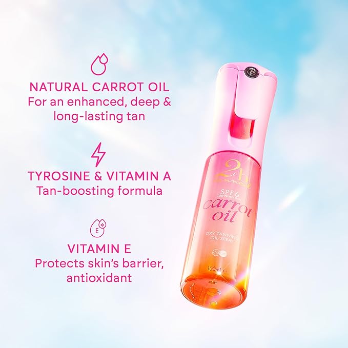 2bTanned SPF 6 Carrot Oil Dry Tanning Oil 100ml