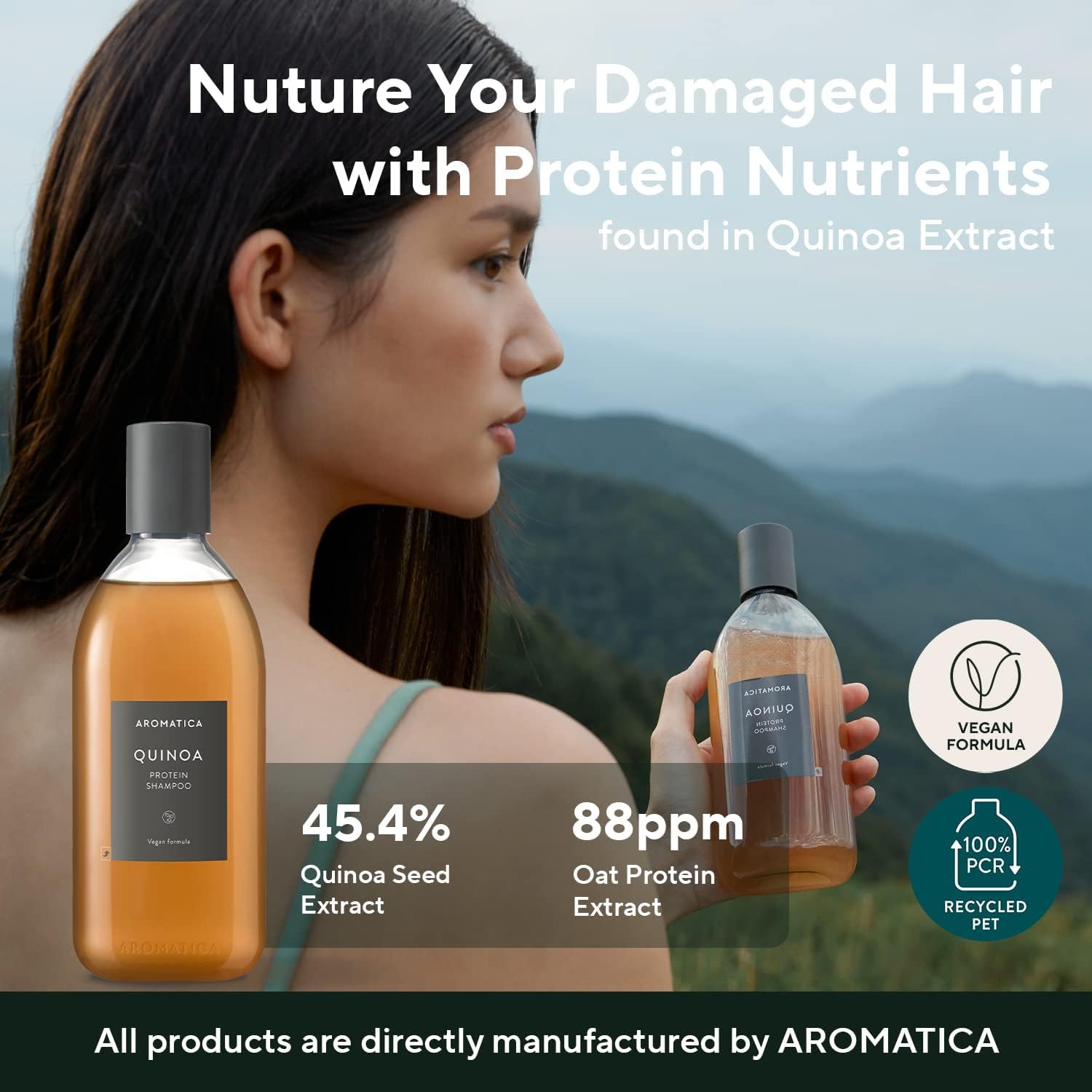 Aromatica Quinoa Protein Shampoo 400ml infographic