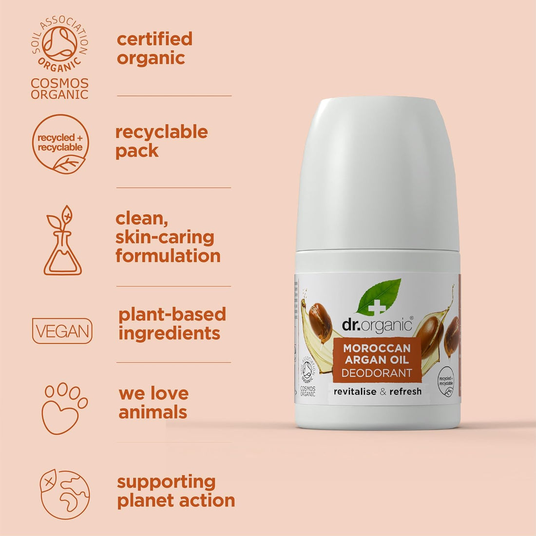 Dr Organic Moroccan Argan Oil Deodorant 50ml