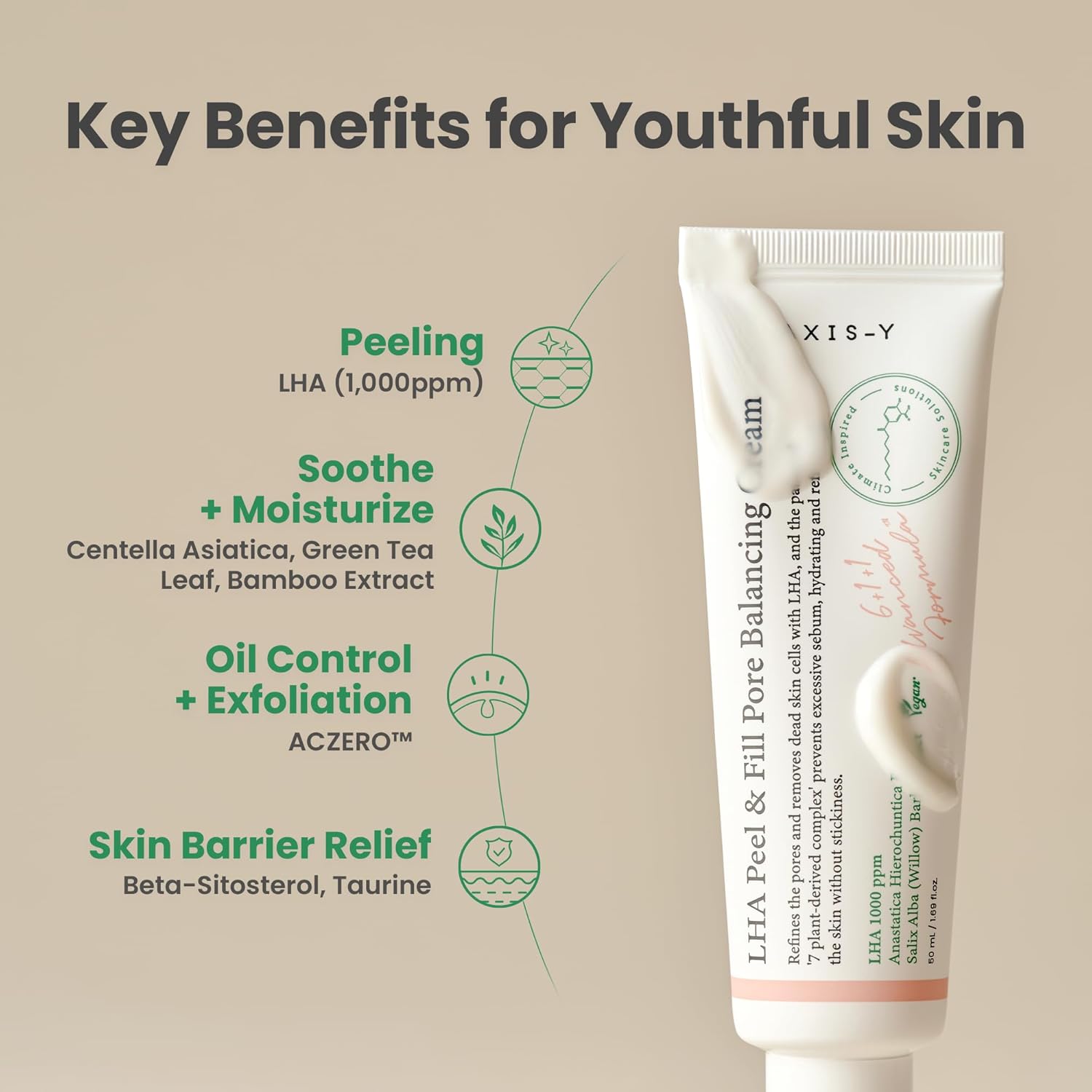 AXIS-Y LHA Peel &amp; Fill Pore Balancing Cream 50ml