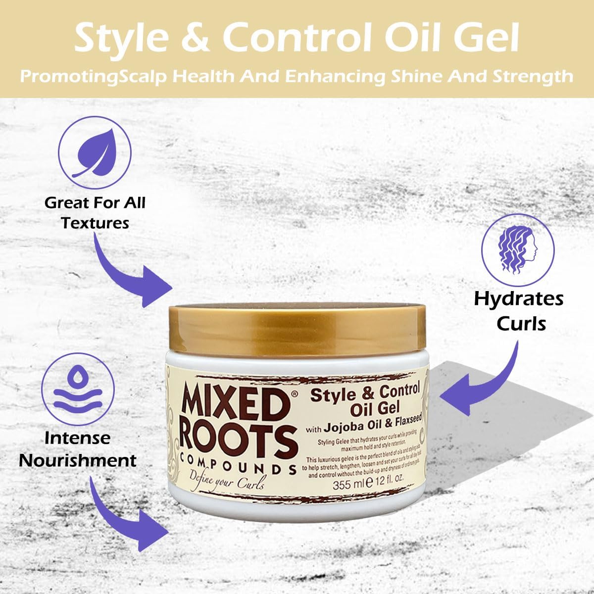Mixed Roots Style & Control Oil Gel 355ml