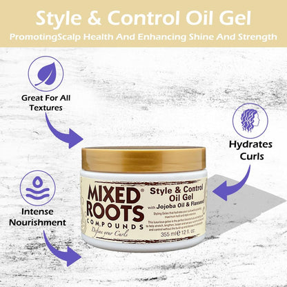 Mixed Roots Style &amp; Control Oil Gel 355ml