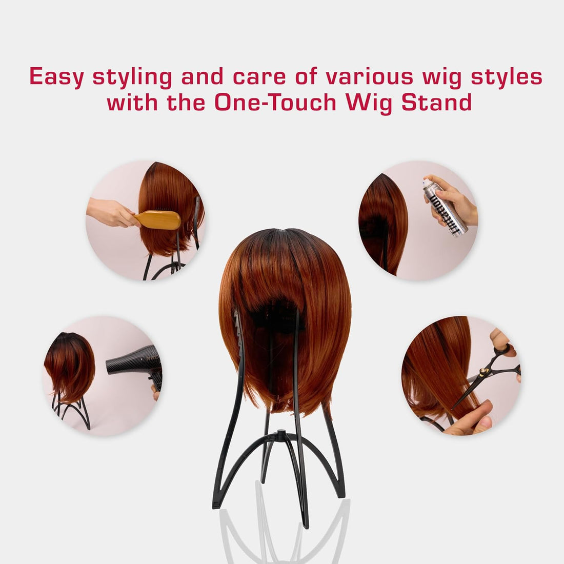 Red by Kiss One Touch Wig Stand
